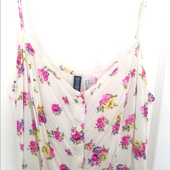 Pink floral mini dress H&M - Picture 6 of 6